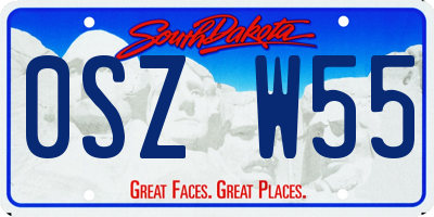 SD license plate 0SZW55