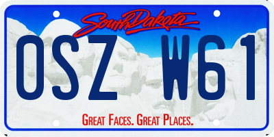 SD license plate 0SZW61