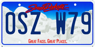 SD license plate 0SZW79