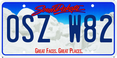 SD license plate 0SZW82