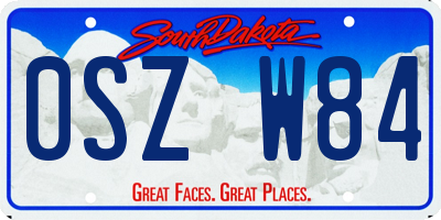 SD license plate 0SZW84