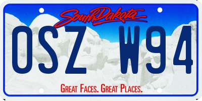 SD license plate 0SZW94