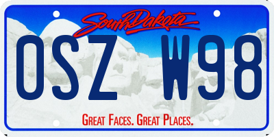 SD license plate 0SZW98