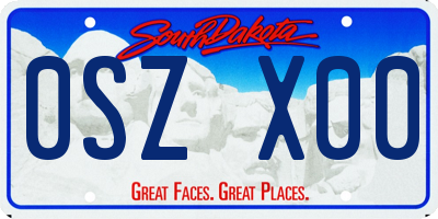 SD license plate 0SZX00
