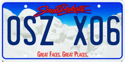 SD license plate 0SZX06