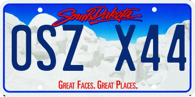 SD license plate 0SZX44