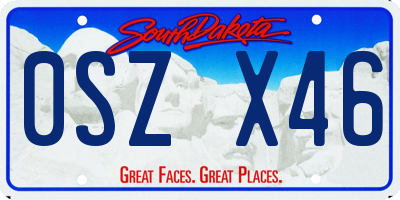 SD license plate 0SZX46