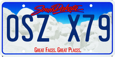 SD license plate 0SZX79