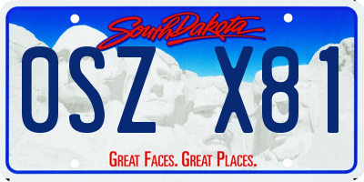 SD license plate 0SZX81
