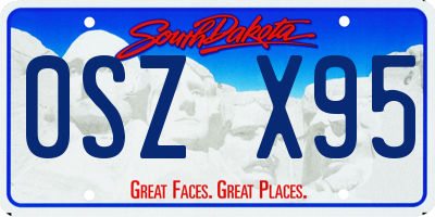 SD license plate 0SZX95
