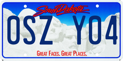 SD license plate 0SZY04
