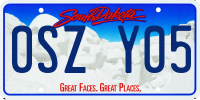 SD license plate 0SZY05