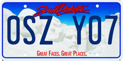 SD license plate 0SZY07