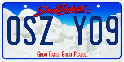 SD license plate 0SZY09