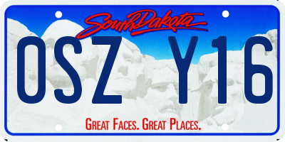 SD license plate 0SZY16