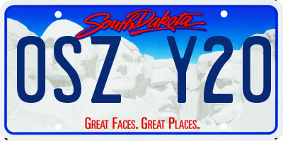 SD license plate 0SZY20