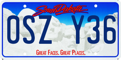 SD license plate 0SZY36