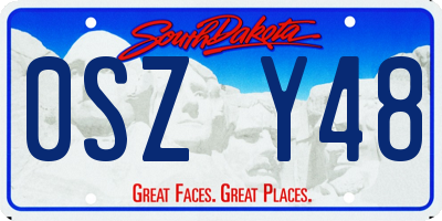 SD license plate 0SZY48