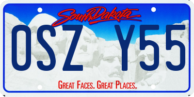 SD license plate 0SZY55