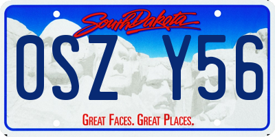 SD license plate 0SZY56