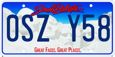 SD license plate 0SZY58