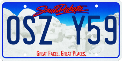 SD license plate 0SZY59