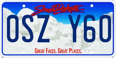 SD license plate 0SZY60