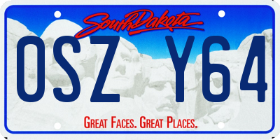 SD license plate 0SZY64