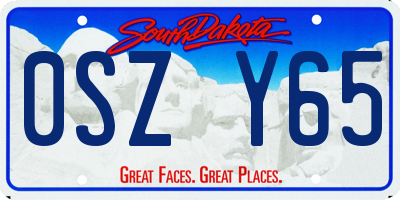 SD license plate 0SZY65