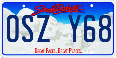SD license plate 0SZY68