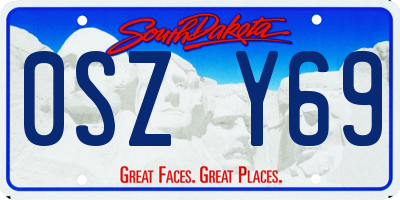 SD license plate 0SZY69