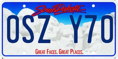 SD license plate 0SZY70