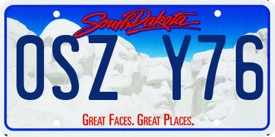 SD license plate 0SZY76