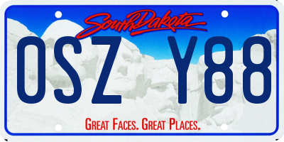 SD license plate 0SZY88