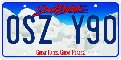 SD license plate 0SZY90