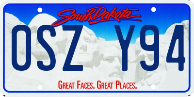 SD license plate 0SZY94