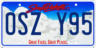 SD license plate 0SZY95