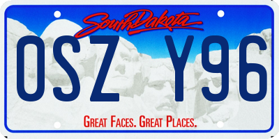 SD license plate 0SZY96