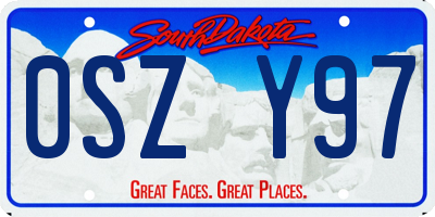 SD license plate 0SZY97
