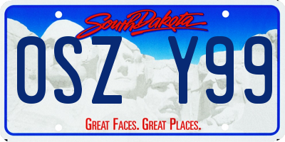 SD license plate 0SZY99