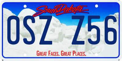 SD license plate 0SZZ56