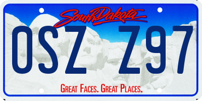 SD license plate 0SZZ97