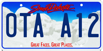 SD license plate 0TAA12
