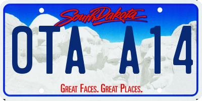 SD license plate 0TAA14