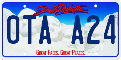 SD license plate 0TAA24