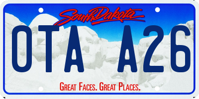 SD license plate 0TAA26