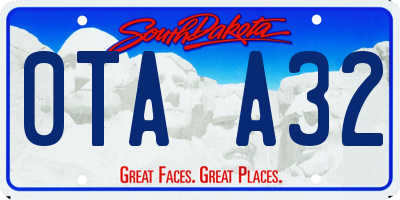 SD license plate 0TAA32
