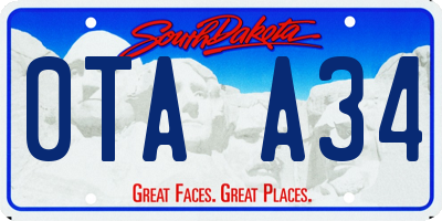 SD license plate 0TAA34