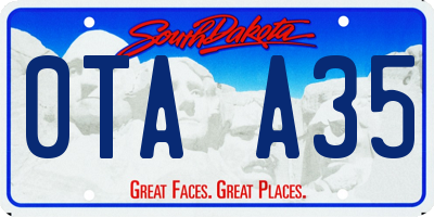 SD license plate 0TAA35