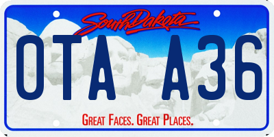 SD license plate 0TAA36